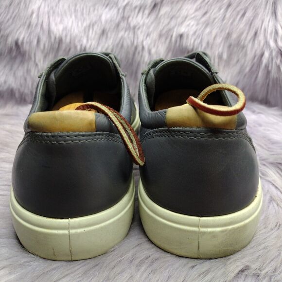 Bundle Of 2 Ecco Leather Danish Design Casual Shoes Mens Size 12 Blue Grey - Picture 13 of 16